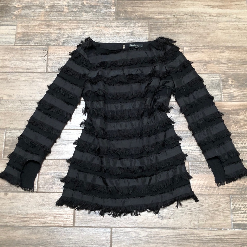 ELIZABETH& JAMES frilly top (or mini dress)